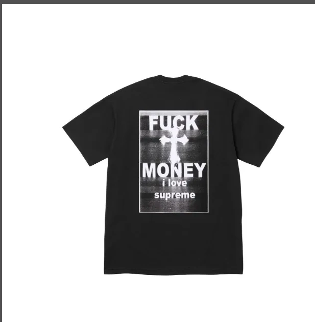 M XL White Black L S TEE and MONEY FW24 1017
